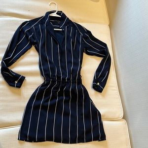 Banana republic pin stripe navy dress
